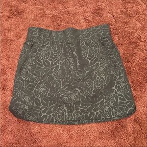 Orvis Black Floral Mini Skirt